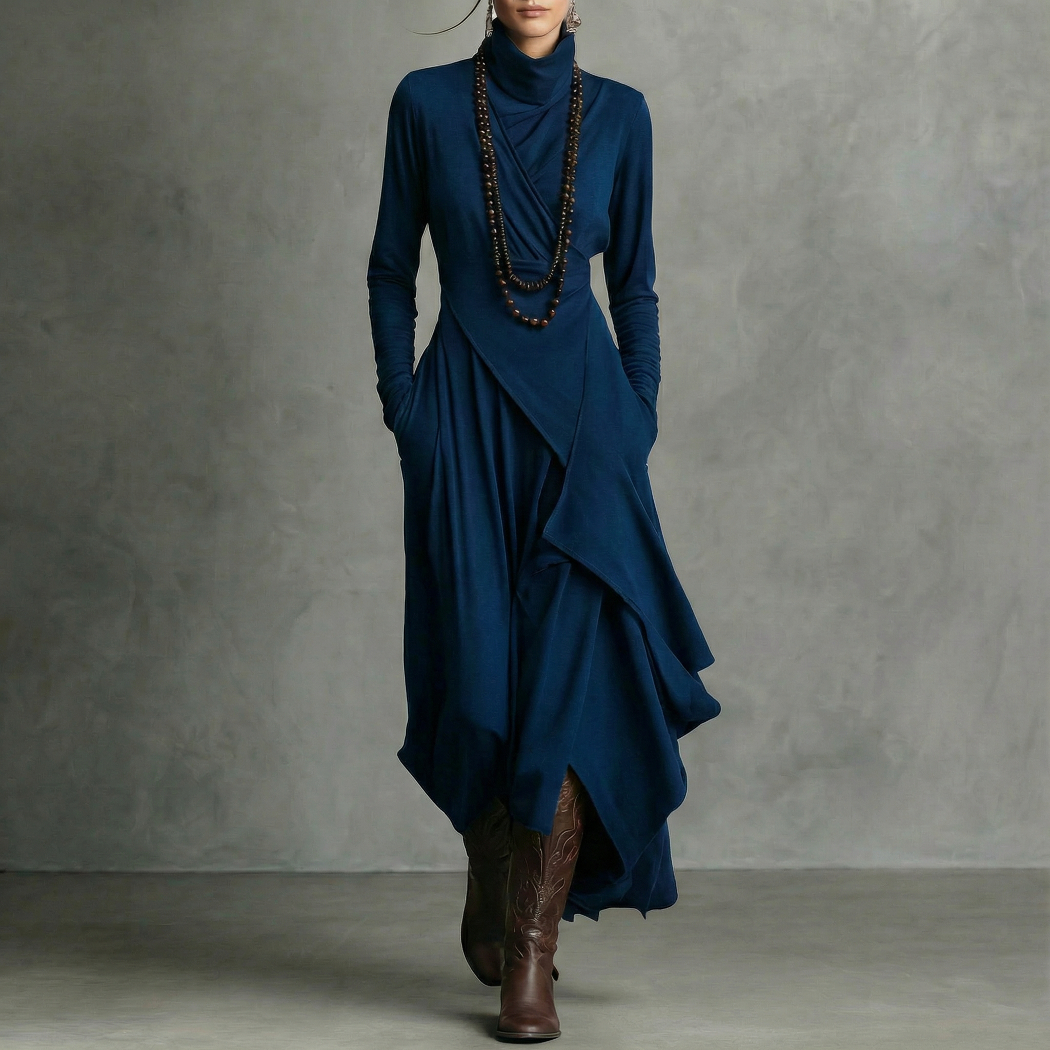 AVELINE™ | Vestido Largo Asimétrico Boho-Elegance