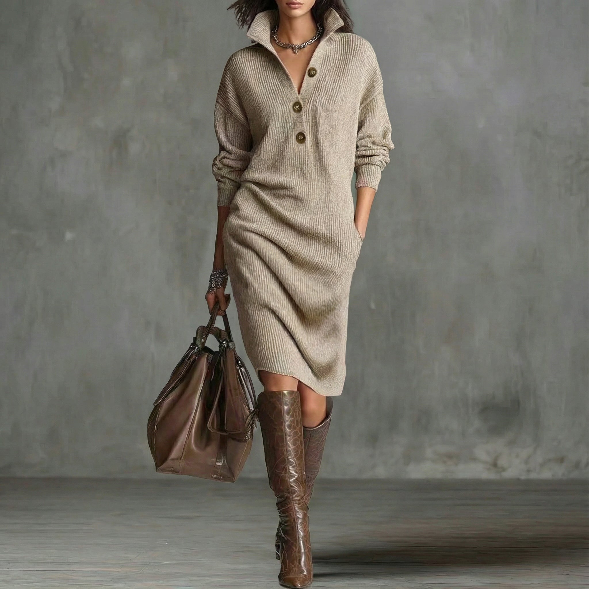 CARMEN™ | Vestido de punto cálido y elegante