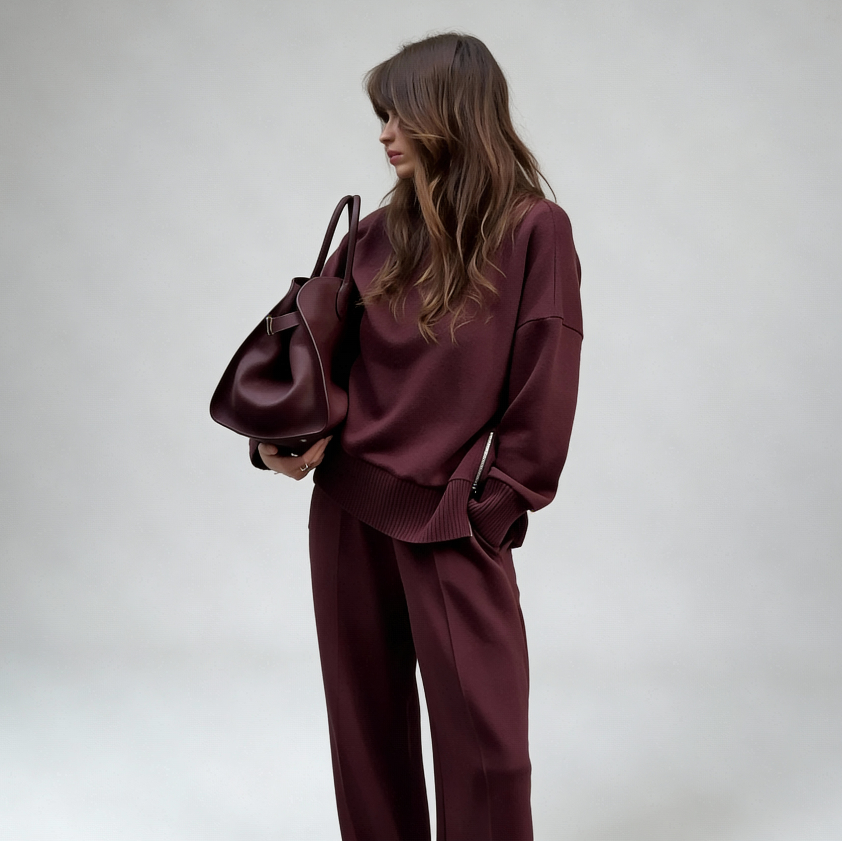 AURE NOIR™ | Conjunto de sudadera holgada