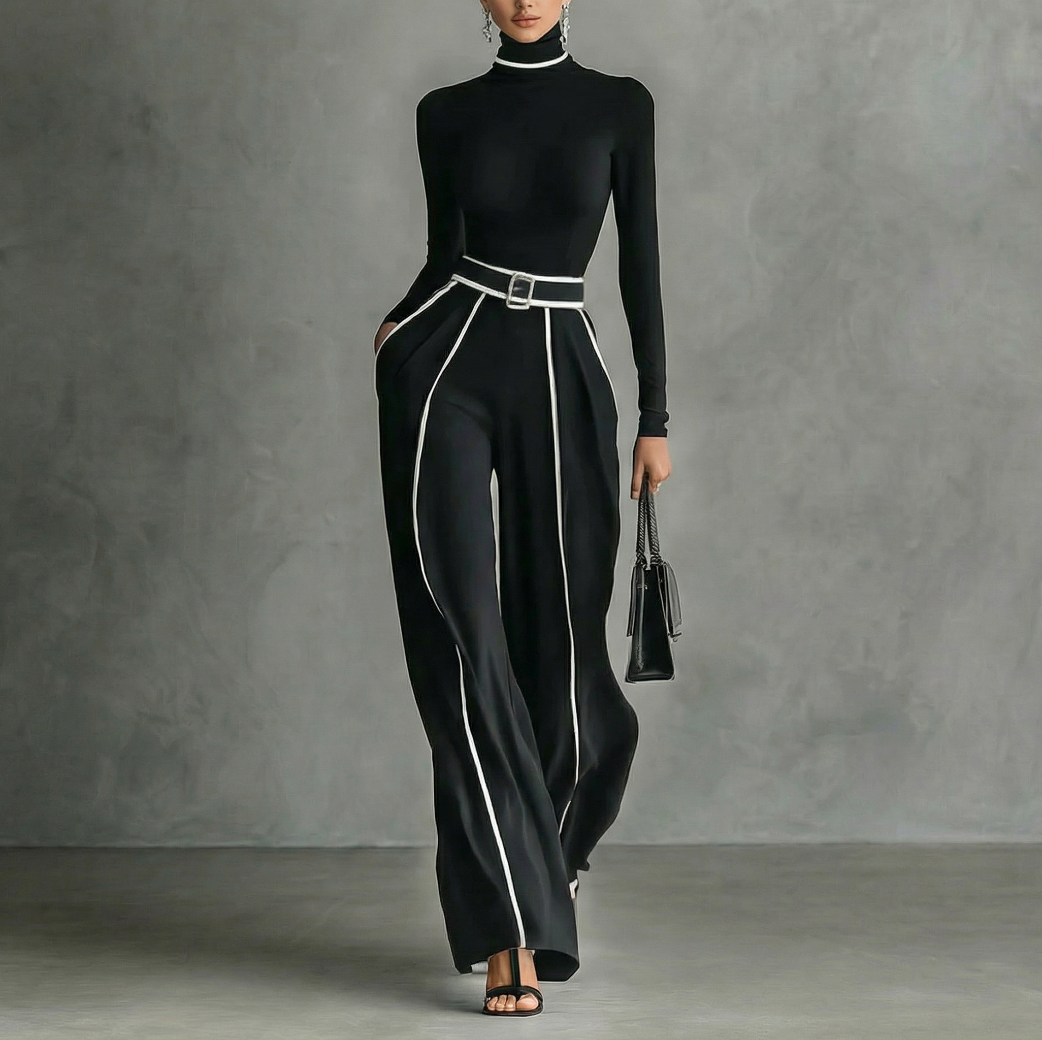 SIGNATURE™ | Conjunto de top de cuello alto y pantalones