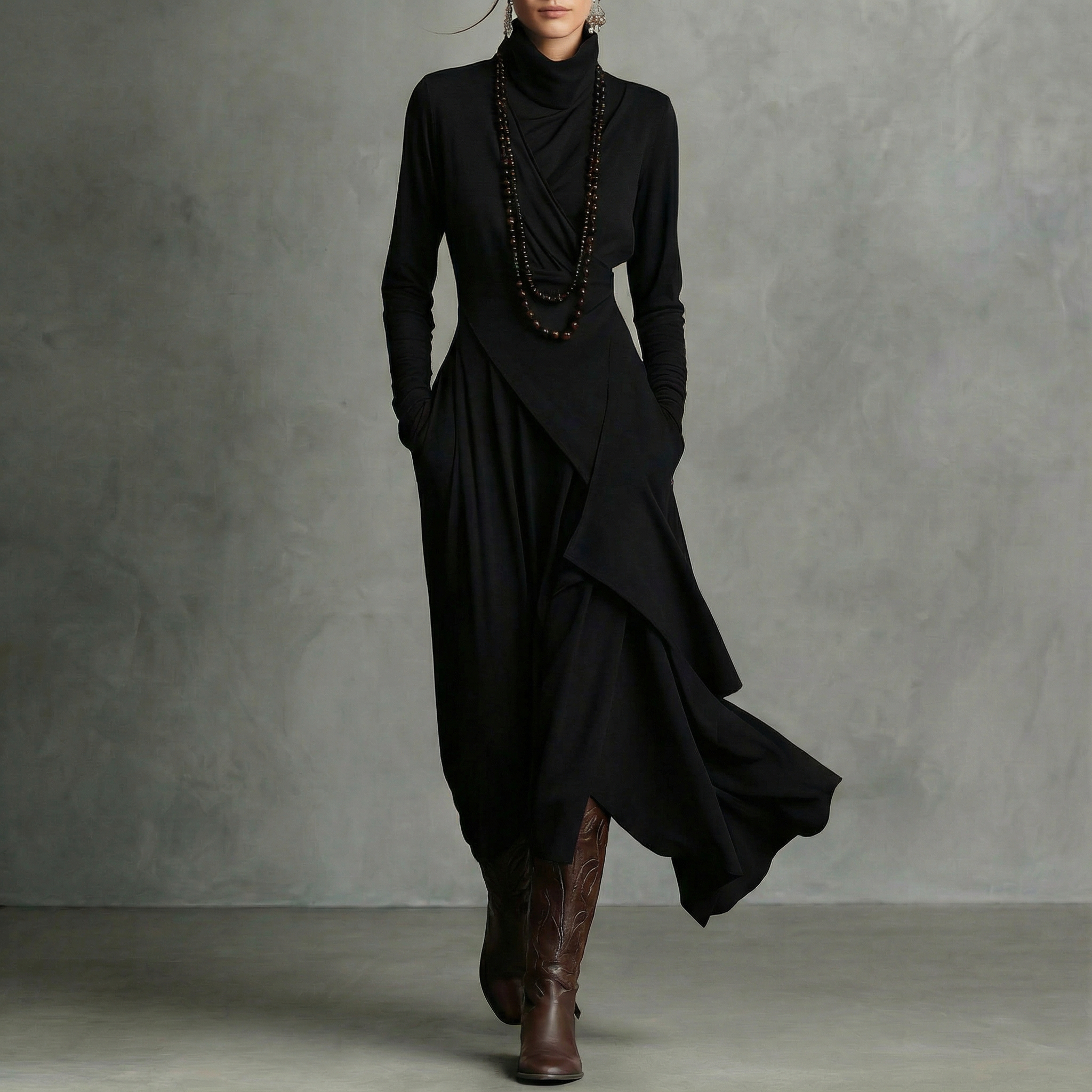 AVELINE™ | Vestido Largo Asimétrico Boho-Elegance