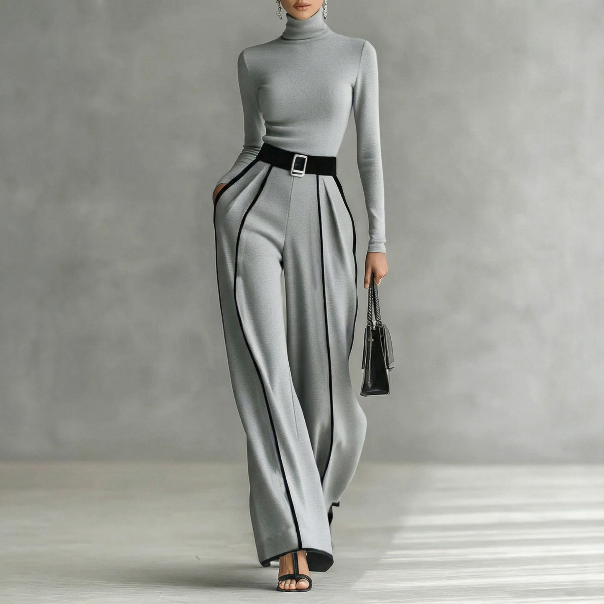 SIGNATURE™ | Conjunto de top de cuello alto y pantalones