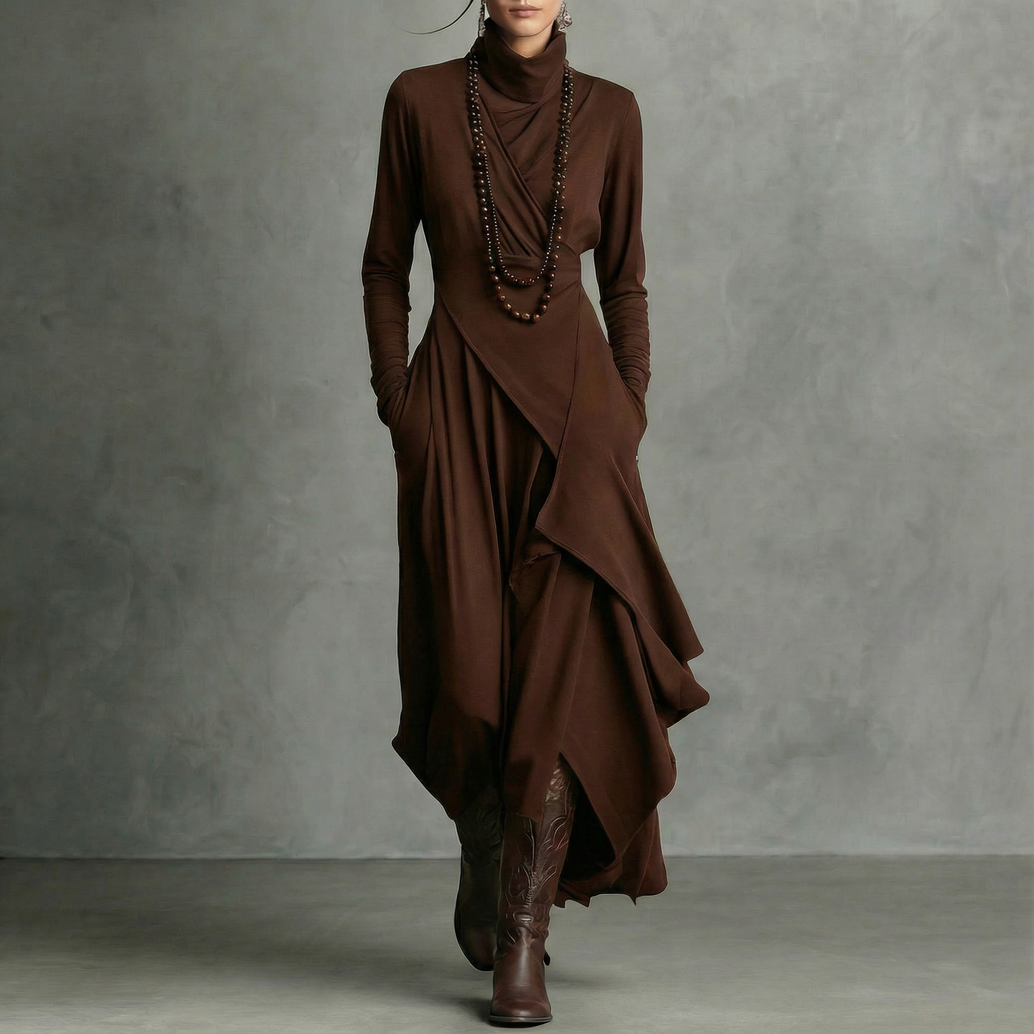 AVELINE™ | Vestido Largo Asimétrico Boho-Elegance