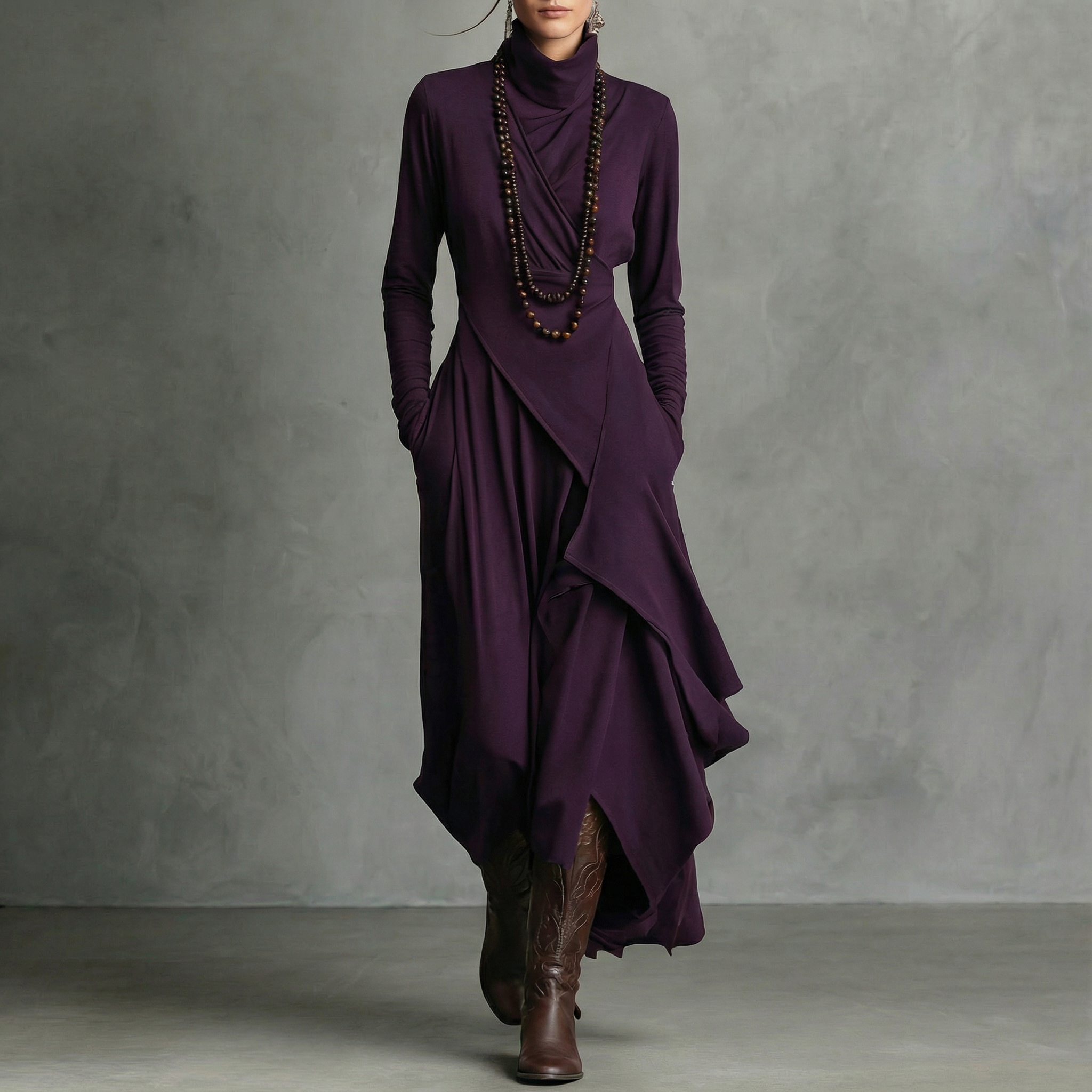 AVELINE™ | Vestido Largo Asimétrico Boho-Elegance