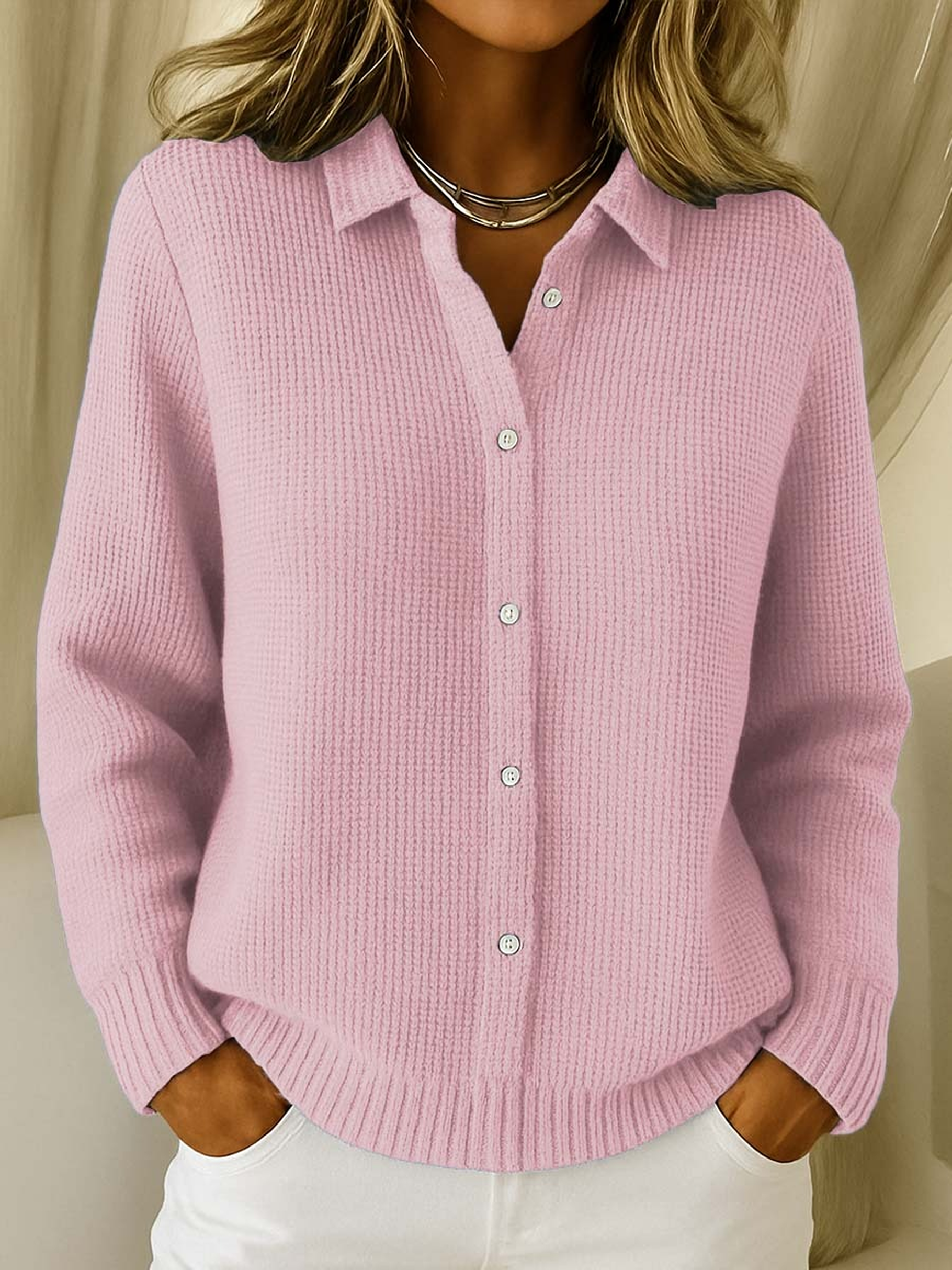 ELENA™ | Cardigan Classico in Maglia Morbida